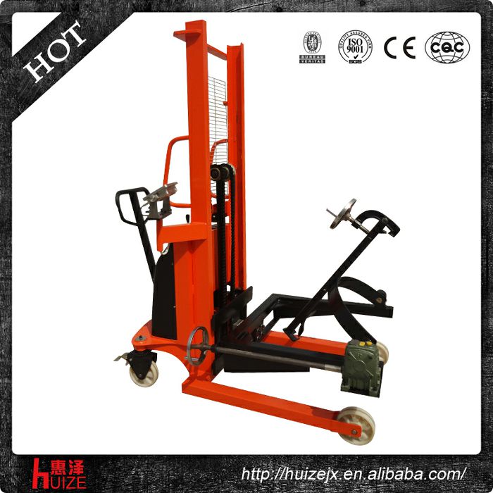 半電動(dòng)稱重油桶車（夾鐵桶，手搖翻轉(zhuǎn)倒料）